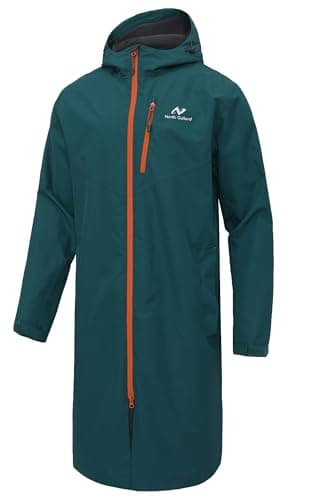 Image of NORDIC OUTLAND Rain Jacket Men,Waterproof Breathable Long Raincoat with Hood Mesh Lining,Windbreaker for outdoor activities (UK, Alpha, 3XL, Regular, Regular, Dark Blue)