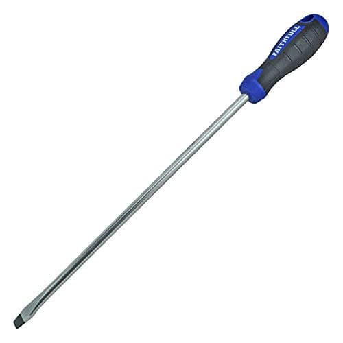 Image of Faithfull Flared Screwdriver, Soft-Grip Handle, Chrome Vanadium Steel Blade with Magnetic Tip - 10mm x 300mm