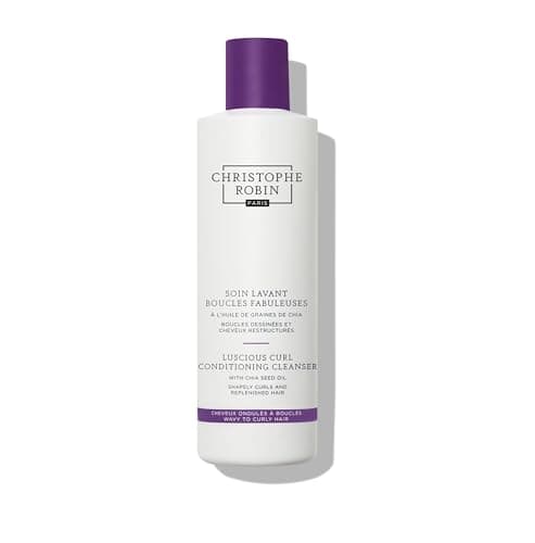 Image of Christophe Robin Luscious Curl Conditioning Cleanser with Chia Seed Oil 250ml – Hydrating & Defining Curl Shampoo, Nourishes & Strengthens Curly Hair, Gentle Scalp Care