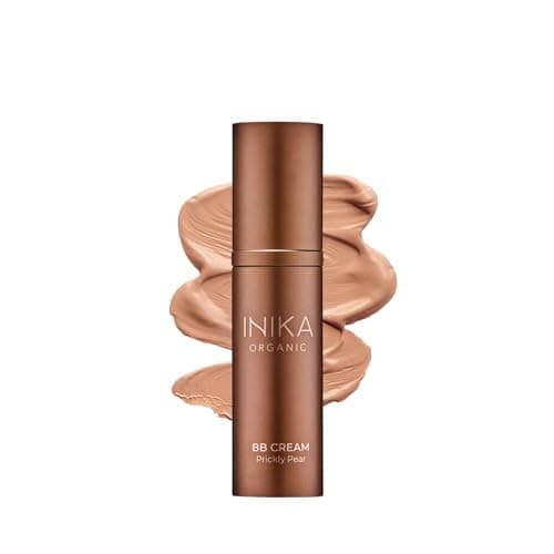 Image of INIKA Organic BB Cream Foundation - Vegan Makeup with Hydrating Prickly Pear, Jojoba, and Pomegranate Seed Oil - Lightweight Glow for Balanced Skin Tone, Tan, 1 fl oz