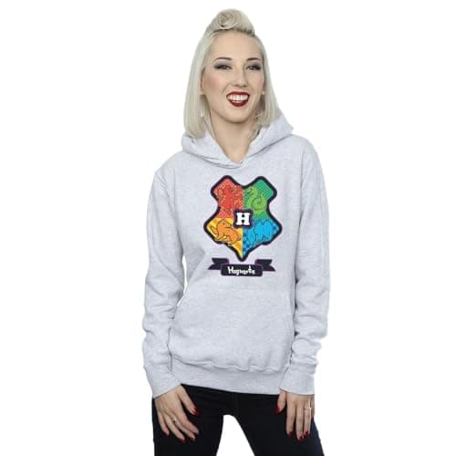 Image of Harry Potter Women's Hogwarts Junior Crest Hoodie X-Large Heather Grey