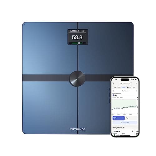 Image of WITHINGS Body Smart - Accurate Scale for Body Weight and Fat Percentage, Body Composition Scales Wi-Fi and Bluetooth Weight Scale, Apple Health / Google Fit Compatible, Digital Bathroom Scale