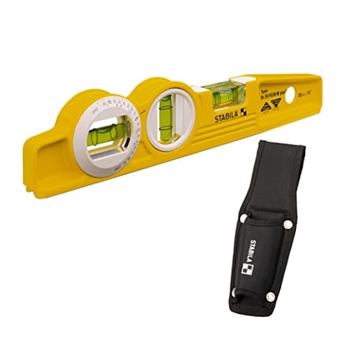 Image of Stabila 16670/0 25 cm"Torpedo Type 81 SV REM W360" Spirit Level with Bag - Yellow/Black