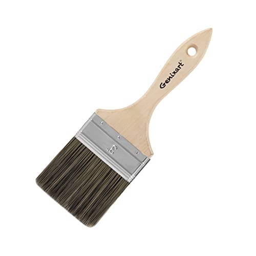 Image of Double Thick Chip Paint Brush, 3 inch / 75mm Wood Stain Brushes for Painting Walls and Fence Staining, Wooden Handle Masonry Paintbrush for Varnish, Paste, Gesso and Limewash