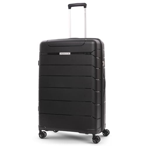Image of Aerolite Large 28in 100L Premium Lightweight Polypropylene Hard Shell 4 Wheel Spinner Travel Hold Checked Check in Luggage Suitcase (Black)