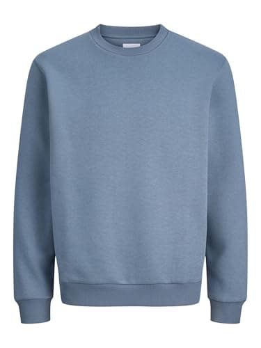 Image of JACK & JONES Mens Jjebradley Sweat Crew Noos, Blue Mirage, M UK