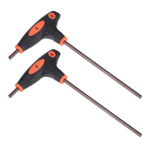 Image of sourcing map 4mm Hex Key T-Handle Dual End Wrench Spanner, Metric S2 Steel 2 Pcs