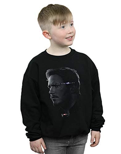 Image of Marvel Boys Avengers Endgame Avenge The Fallen Star Lord Sweatshirt Black 5-6 Years