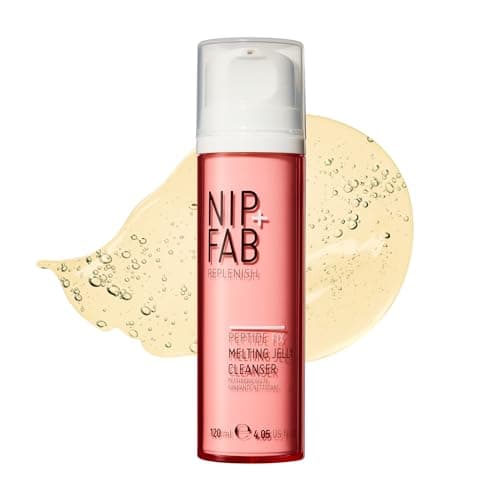 Image of Nip+Fab Peptide Fix Melting Jelly Cleanser, 120 ml, with mix of Peptides, Suitable for All Face Skin Types, Hydrates and Plumps, Anti Pores, Anti-Aging, Boosting Collagen Production
