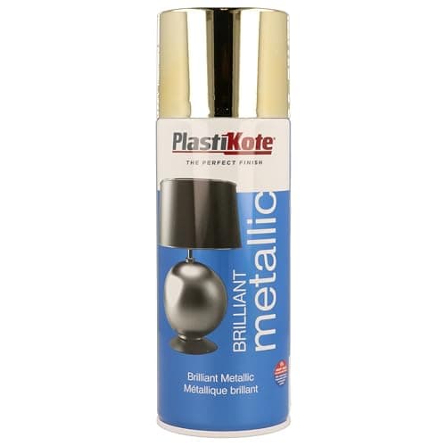 Image of Plasti-Kote 440.0000160.076 160 400 ml Brilliant Spray Paint - Metallic Gold