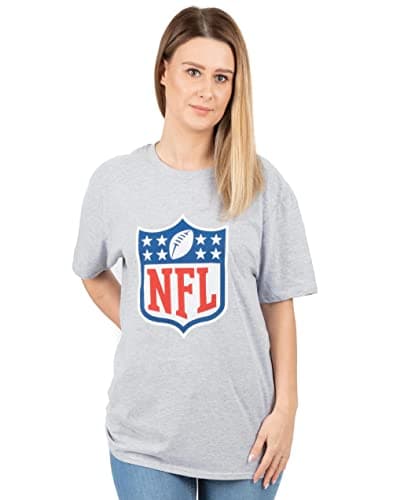 Image of NFL Jersey T-Shirt for Women | Ladies American Football Game Short Sleeve Grey Top | Gamer Clothing Merchandise