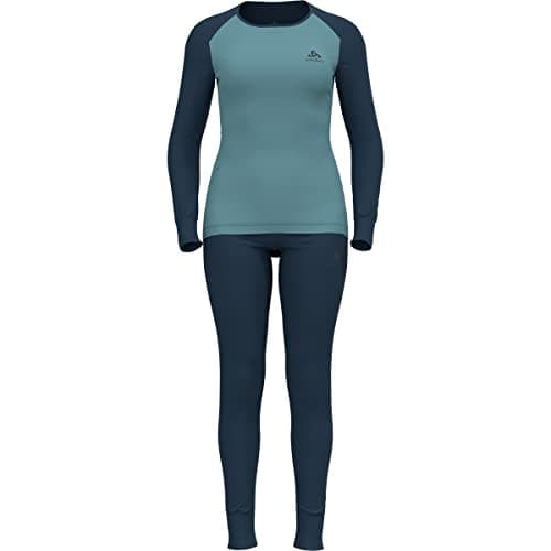 Image of Odlo Active Warm Eco Women's Functional Underwear Set, blue wing teal - reef waters, XL