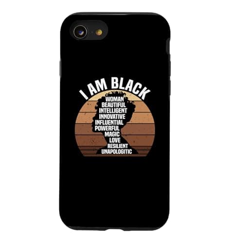 Image of I Am Black Woman Educated Magic African American Case for iPhone SE (2020) / 7/8