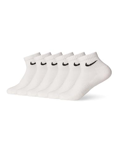 Image of NIKE SX7669-100 Everyday Cushioned Socks Men's WHITE/BLACK Size L