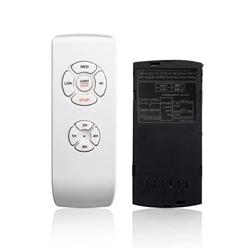 Image of 110V/220V Universal Ceiling Fan Remote Control Kit With Lamp - Wireless Timing Pendant Light Controller Switch