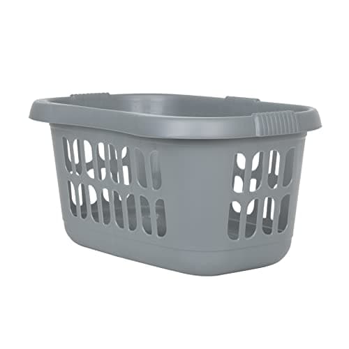 Image of 2 x Wham Casa Plastic Hipster Laundry Basket Silver