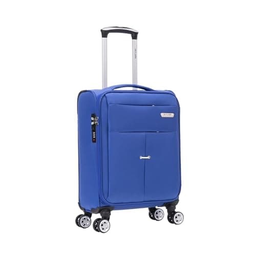 Image of Cabin Suitcase Carry Suitcase 20" Lightweight 4 Wheels Spinner 3-Digit Combination Lock Soft Shell Luggage Hand Luggage Flight Bag for EasyJet Ryanair Birtish Airways and All Other Airlines 55x35x20