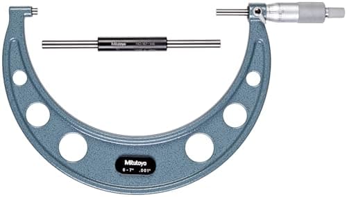 Image of Mitutoyo 103-182 Series-103 Outside Micrometre with Ratchet Stop, 5"-6" Range, 0.001" Graduation