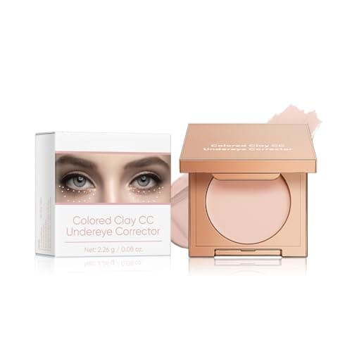 Image of Colored Clay CC Under Eye Corrector & Brightener, Hydrating Under Eye Concealer for Dark Circles, Colour Corrector Dark Circles, Lightweight Smoothing Full Coverage Formula, 03 Pink