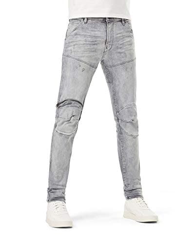 Image of G-STAR RAW Men's 5620 3D Zip Knee Skinny Jeans, Grey (vintage oreon grey destroyed D01252-A634-C296), 34W / 30L
