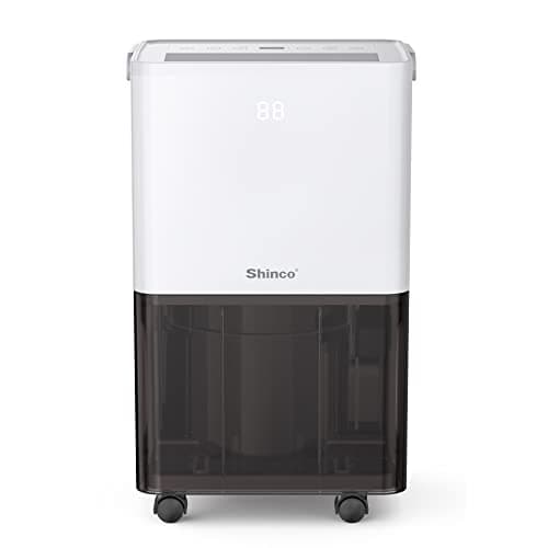 Image of SHINCO 10L/Day Energy Efficient Electric Compressor Dehumidifier for home,Carbon Air Purifier, Continuous Drainage，Auto Restart，Laundry Drying，24 Hour Timer，Damp Mould Control