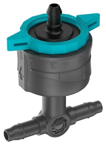 Image of Gardena Micro-Drip-System Adjustable Inline Drip Head 1 to 8 l/h, pressure-equalising: For plants with different water requirements, simple connection technology (13314-20)