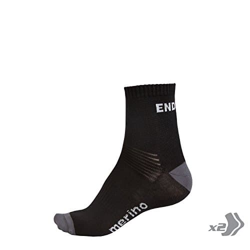 Image of ENDURA - Baabaa Merino Sockstwinpack, Colour Black, Size EU 42-47