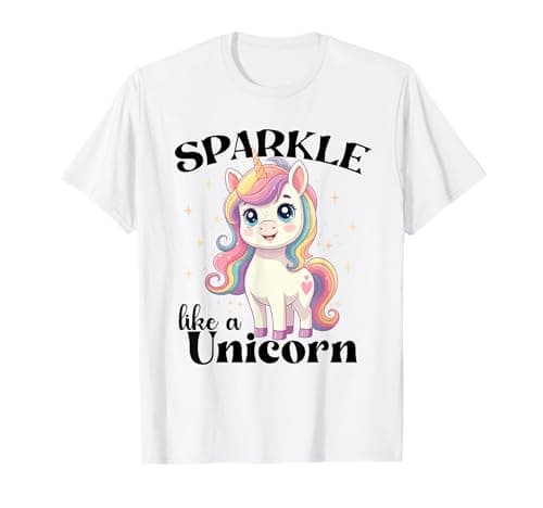 Image of Cute Kawaii Sparkly Unicorn Pastel Magic Rainbow Fantasy T-Shirt