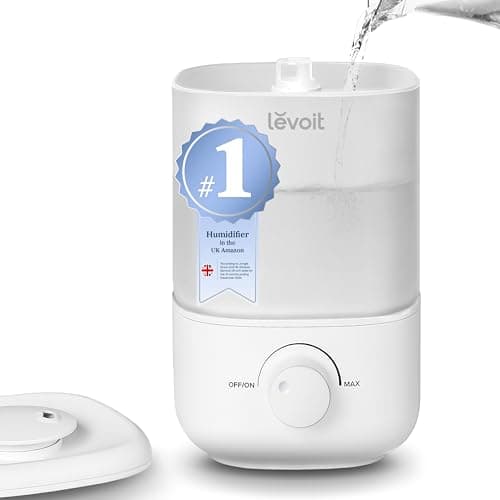 Image of Levoit Humidifier for Bedroom, Ultra-Quiet 23dB, Easy to Fill & Clean, Cool Mist Air Humidifier for Home, Baby Nursery & Plants with 360° Rotation Nozzle, Auto Shut-off and Top Fill, Up to 25H