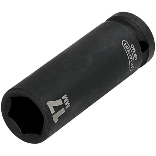 Image of Draper Expert HI-TORQ 1/2" 17mm Deep Impact Socket | 6 Point Hex Socket | Chrome Vanadium Steel Wrench Accessory | 12743