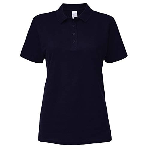 Image of Gildan 64800L Ladies Softstyle Double Pique Polo Shirt, Navy, Large