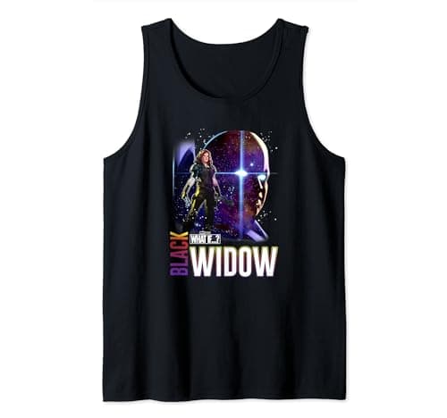 Image of Marvel What If The Watcher Black Widow Galactic Poster Tank Top