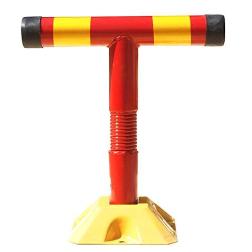 Image of KATSU Car Parking Driveway Security Bollard, High Visibility Yellow and Red T Shape Flexible Spring Car Parking Barrier Post for Industrial, Commercial, Private use 161904