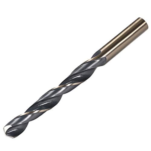 Image of sourcing map Straight Shank Twist Drill Bits 12.5mm Gold Titanium & Black Nitride Coated High Speed Steel (HSS) 4341 with 12.5mm Shank for Stainless Steel Alloy Metal Plastic Wood