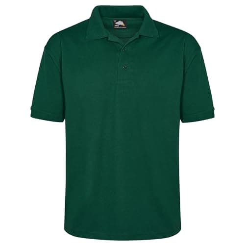 Image of ORN Polo Shirt for Men Adult, Heavyweight Polo T-Shirt for Work & Casual Wear, Hard-Wearing Premium Quality Mens Workwear Poloshirt, 1150-BG, Large Bottle Green