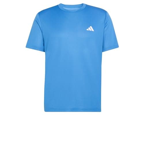 Image of adidas Men's Workout Essentials Base 3-Stripes T-Shirt, ray Blue, 3XL
