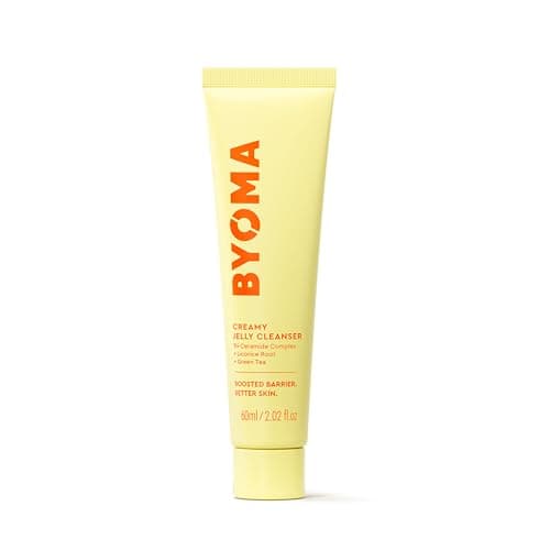 Image of BYOMA Travel Size Creamy Jelly Cleanser (60ml) Hydrating Facial Cleanser for Skin Barrier Repair -Tri-Ceramide Face Wash for All Skin Types - Gently Removes Makeup and Excess Oil