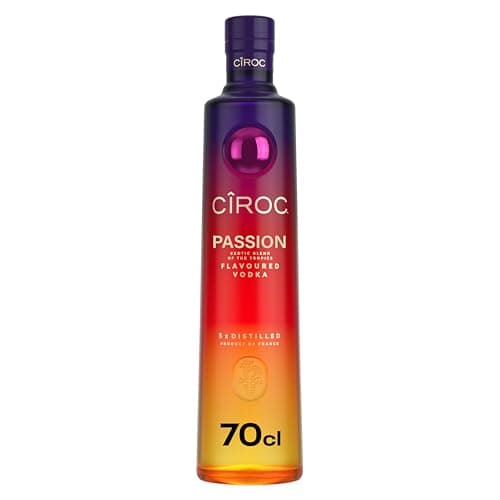 Image of Ciroc Passion Flavoured Vodka | 37.5% | 70cl | Exotic Blend of the Tropics | Notes of Pineapple | Citrus & Mango with Exotic Hibiscus | For Tropical Drinks or Cocktails