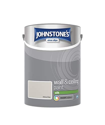 Image of Johnstone's - Wall & Ceiling Paint - China Clay - Silk Finish - Emulsion Paint - Fantastic Coverage - Easy to Apply - Dry in 1-2 Hours - 12m2 Coverage per Litre - 5L