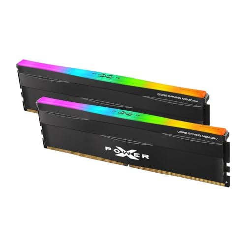 Image of Silicon Power DDR5 32GB (2x16GB) RGB 6000MHz (PC5-48000) 288-pin CL30 1.35V UDIMM Desktop Memory Module RAM SP032GXLWU60AFDF Black RGB