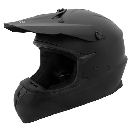Image of Zorax Matt Black M (57-58cm) ZOR-X305 Dual Sport Motorbike Motocross Helmet ECE 2206 Approved Dirt Bike MX Crash Helmet