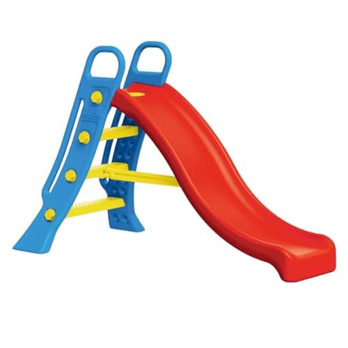 Image of """Dolu Big Garden Slide With Water Feature For Children Age 2+, Large Blue Ladder and Red Slope Freestanding Slide for Kids Indoor & Outdoor Outdoor Play Equipment"""