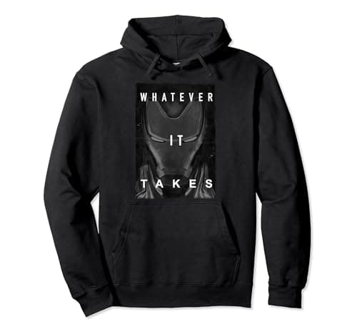 Image of Marvel Avengers Endgame Iron Man Dark Poster Pullover Hoodie