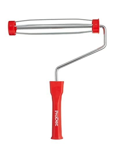 Image of ProDec 9 inch x 1.5" Plastic Handle Trade Professional Paint Roller Frame with Anti-Slip 5 Wire Cage and Screw Fit Handle for Extension Pole, 9" x 1.5" cage