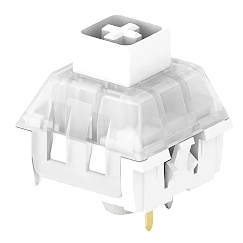 Image of Kailh Box White Switch for Mechanical Gaming Keyboard 3-Pin Plate Mounted/RGB/SMD Waterproof MX Lever Switch (108pcs White Switch)