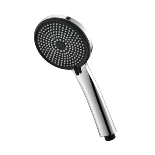 Image of Shower Head, GRIFEMA High Pressure Shower Head with 3 Spray Modes, Turbocharged Design Powerful Shower Heads for Low Water Pressure, 216 Anti-Clog Silicone Nozzles, Lightweight, Chrome, G807