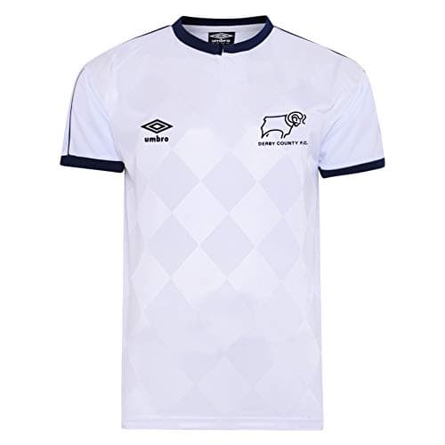 Image of Derby County 1988 Umbro Shirt White Medium Nylon