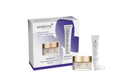 Image of Sesderma SESGEN 32 Gift Set - Cell Activating Anti-Ageing Face Cream 50 ml + Eye Cream 15 ml - With Teprenon, Hyaluronic Acid & DMAE - Regenerating Care for Radiant Skin