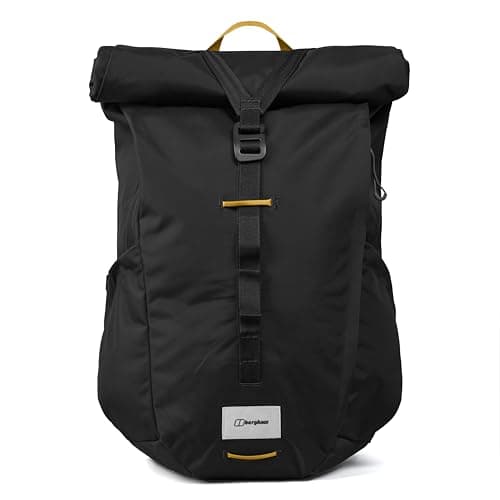 Image of Berghaus Unisex Explorer Rucksack | Rolltop Day Packs, Black/Black, One Size