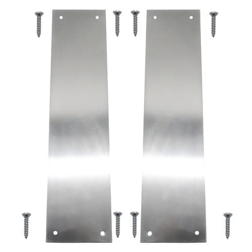 Image of EAI Door Finger Plate | Satin Anodised Aluminium | 305 x 76mm | Pack of 2 | Rust Resistant
